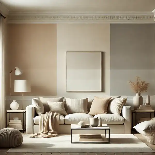 A neutral living room that looks too bland