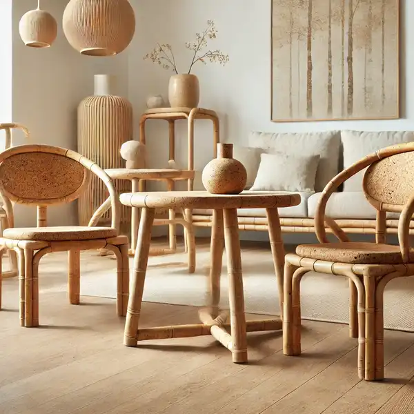 Bamboo Furniture in a Modern Eco Friendly Living Room