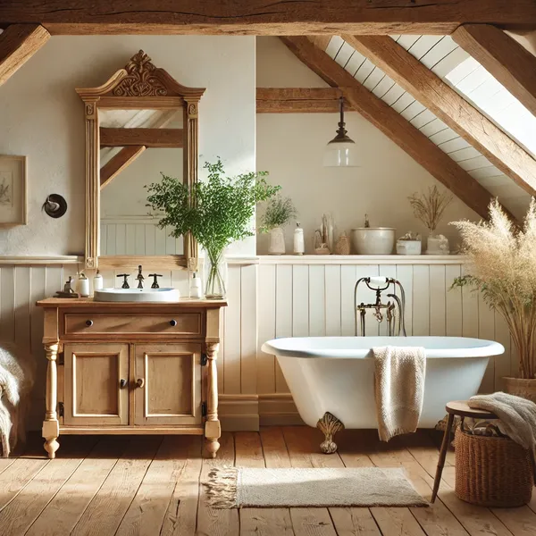 Farmhouse Interior Design 4. Farmhouse Bathroom Design