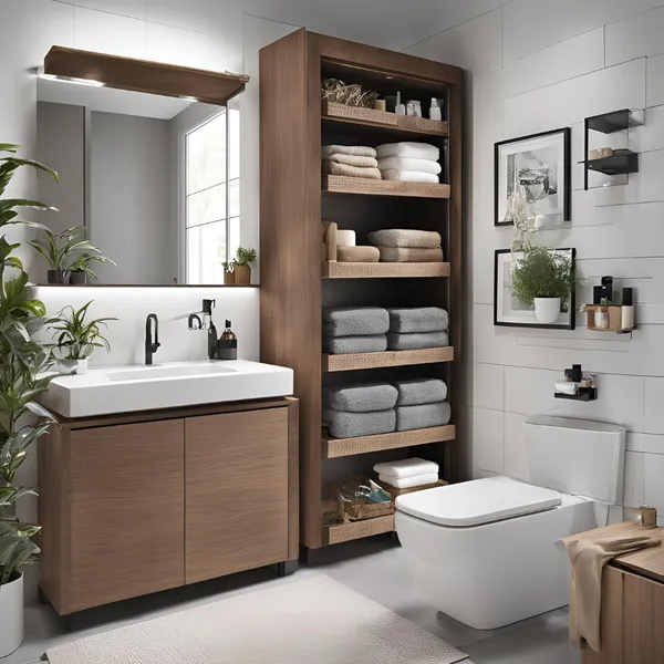 bathroom storage ideas for small spaces with limited counter and cabinet space 03